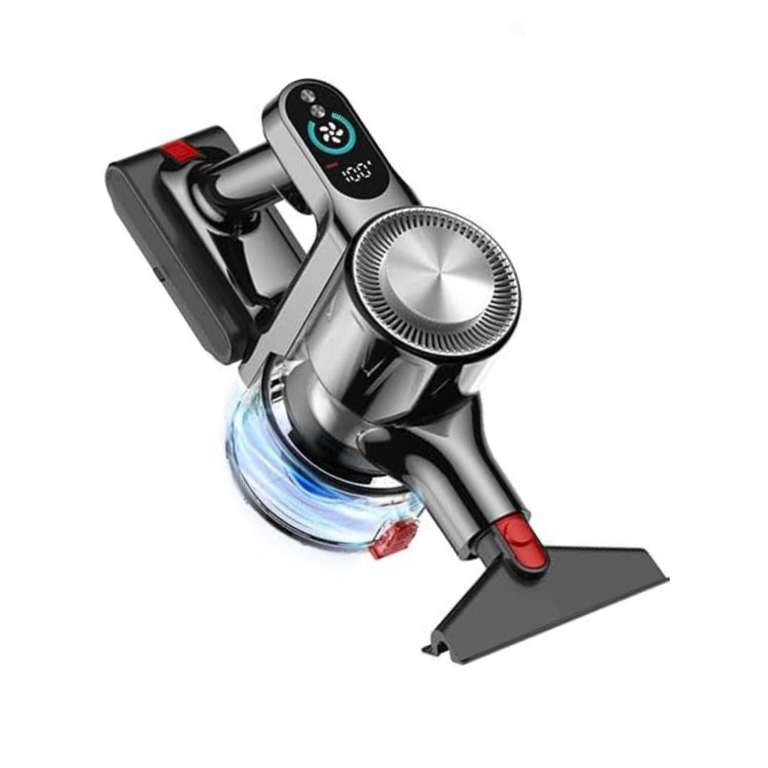 Cordless Stick Vacuum with LED Headlight, V-Brush and 7-Stage Filter