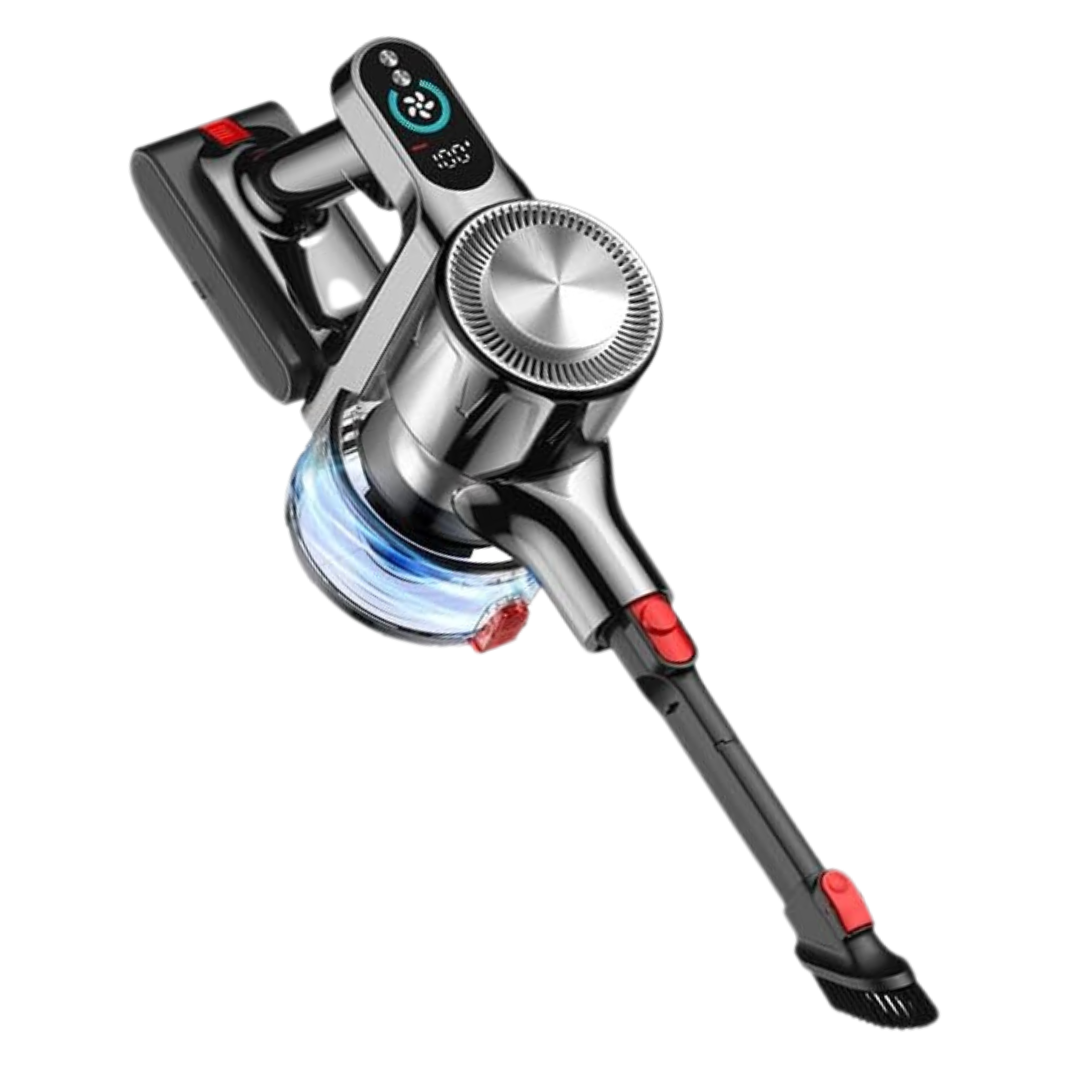 Cordless Stick Vacuum with LED Headlight, V-Brush and 7-Stage Filter